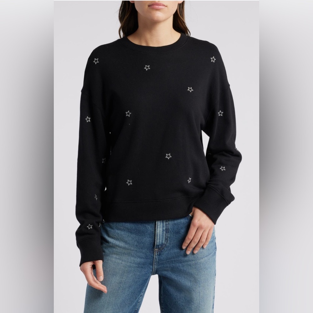 NWOT Rails Ramona Star Embroidered Sweatshirt Size XS $158